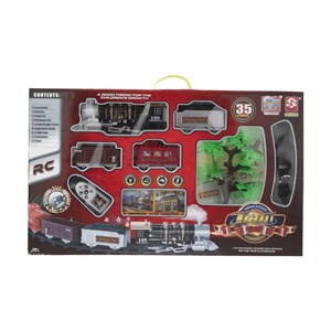 قطار اسباب بازی کنترلی بزرگ دودزا 35 تکه Remote Control Train _ماشین اسباب بازی